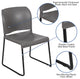 Hercules Series 880 Lb. Capacity Full Back Contoured Stack Chair-Sled Base, Gray