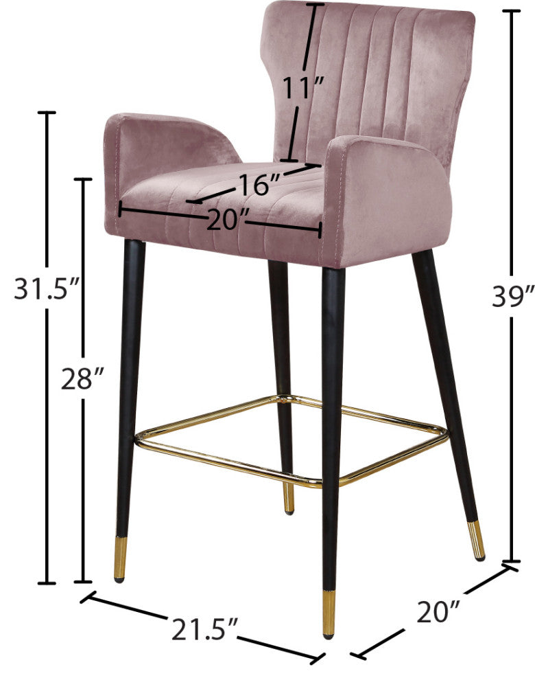 Luxe Velvet Stool (Set of 2), Pink