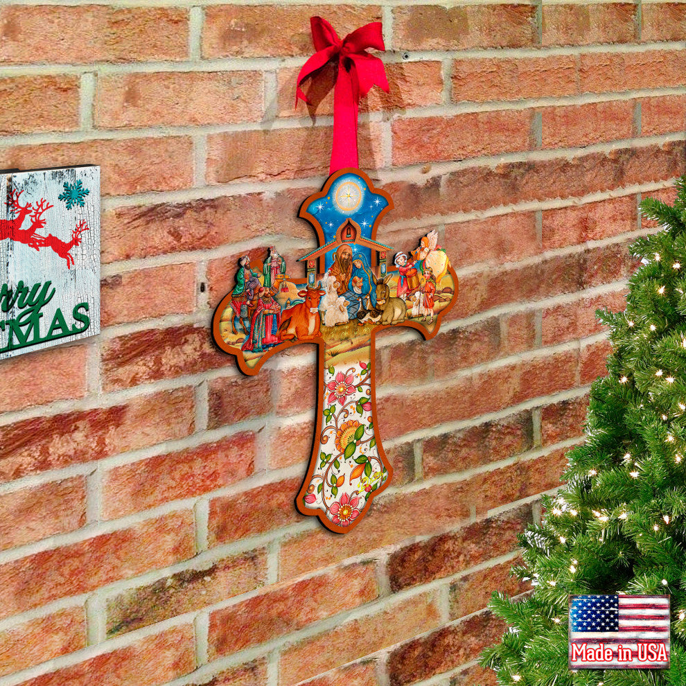 Nativity Wooden Cross