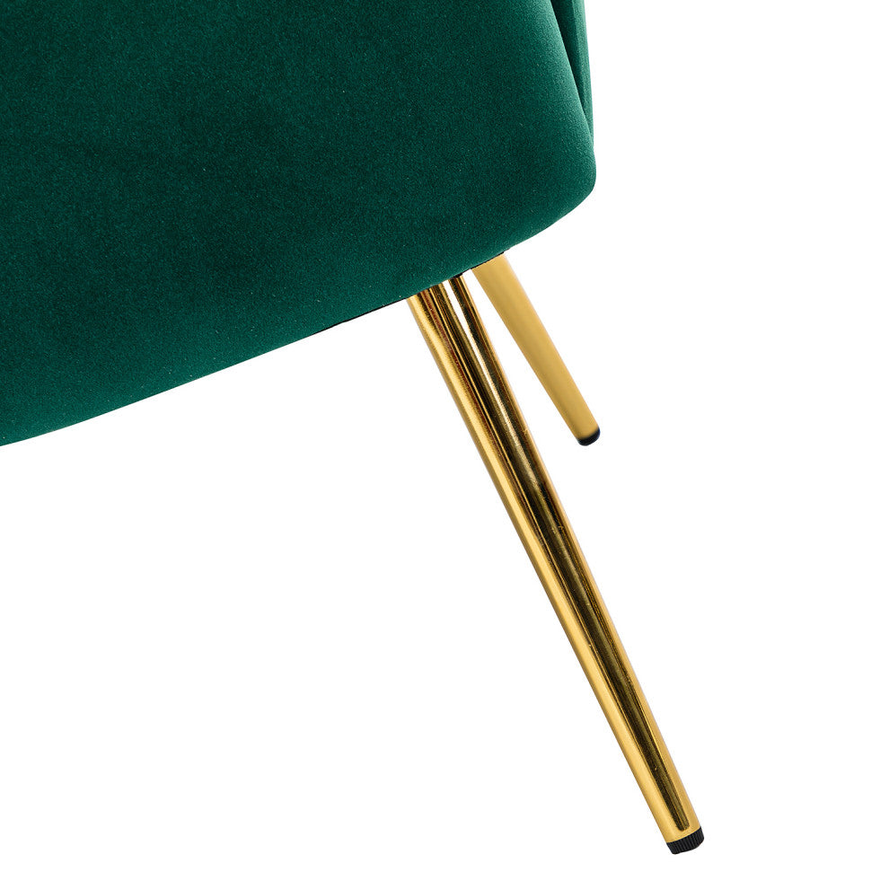 Upholstered 52" Loveseat With Tufted Back, Green