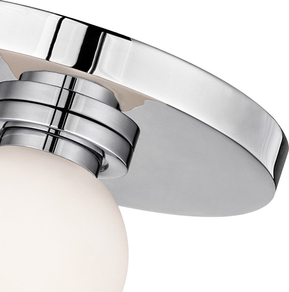 Taft 1-Light Wall Sconce With Opal Matte Shade, Finish: Polished Chrome