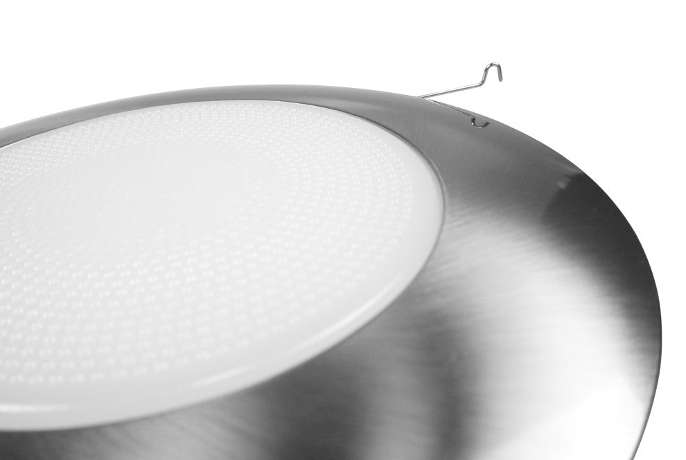 NICOR 6" Flat Albalite Recessed Shower Trim, Nickel