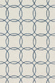 Panache PC-08 Ivory-Blue Area Rug, 2'3"x7'6"