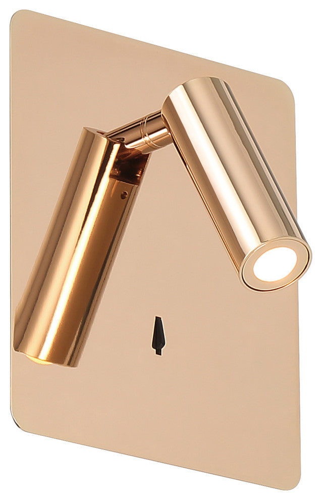 Villa LED Reading Light, Gold