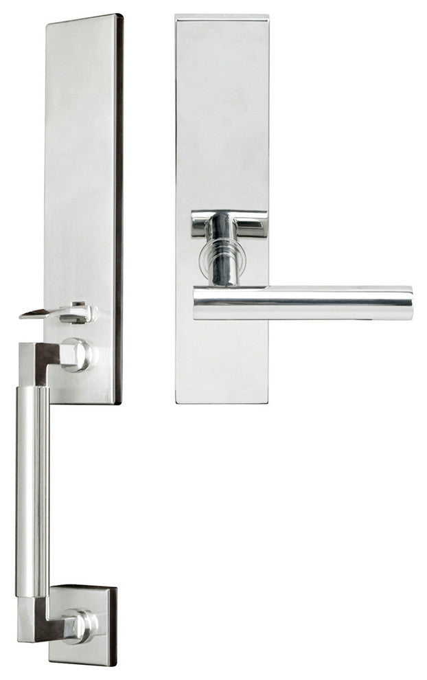 Copenhagen Lever, Mortise Dummy Handleset, Left Hand, Polished Stainless Steel