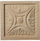 3"W x 3"H x 5/8"D Small Middlesborough Rosette, Cherry