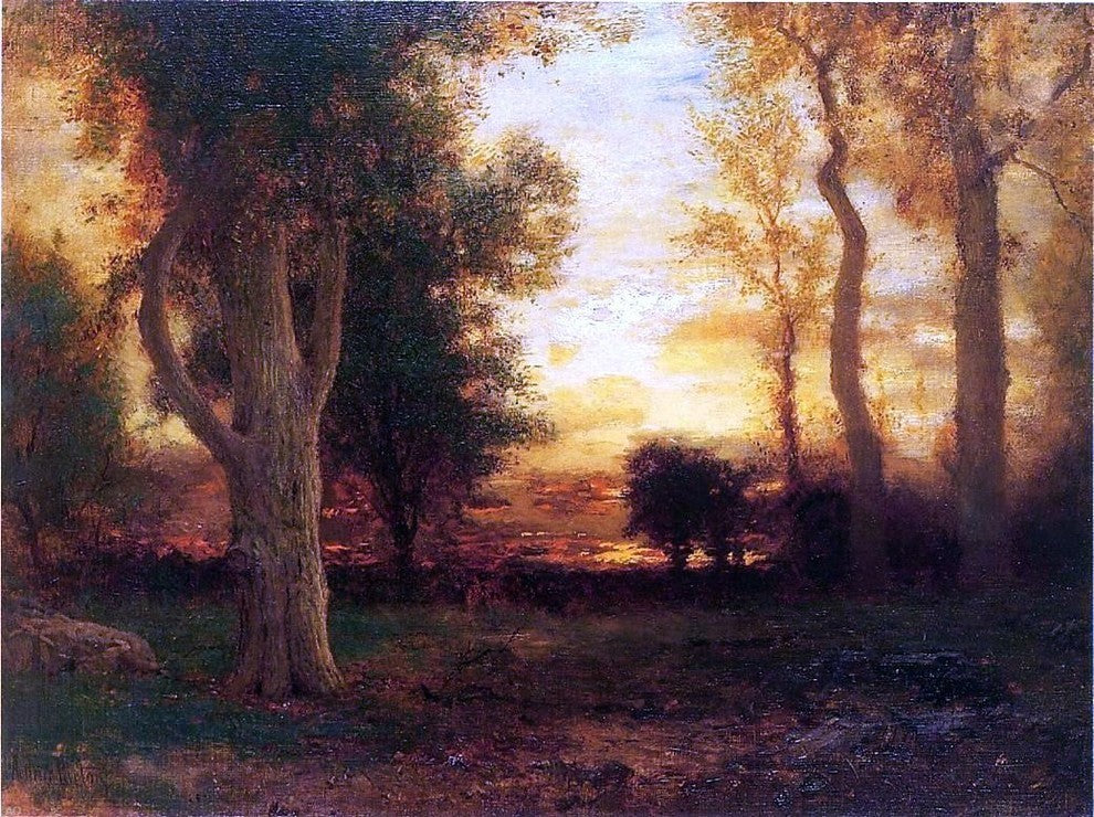 Arthur Parton Evening in The Forest Premium Canvas Print