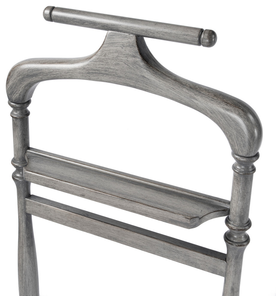 Judson Wood Valet Stand, Gray