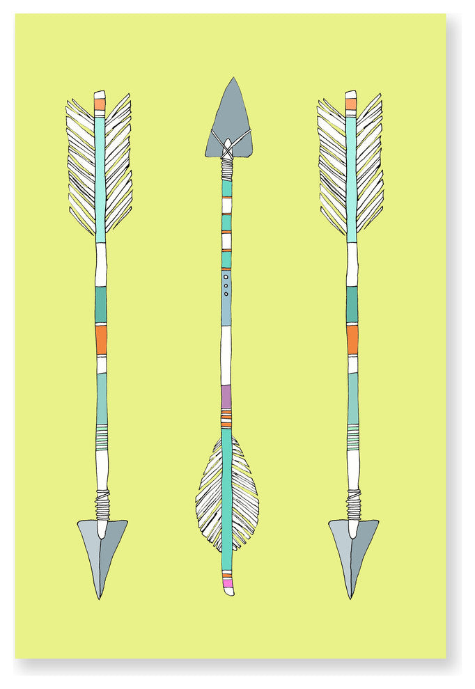 "Arrows Trio" Fine Art Print by Annie L. Bailey, 18"x24"