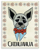 Whimsical Chihuahua Wearing Bow Tie Wall Plaque