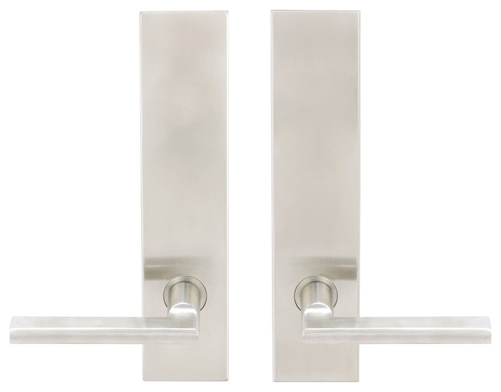 Sunrise Lever, Tubular Privacy, Satin Stainless Steel, 2-3/4" Backset