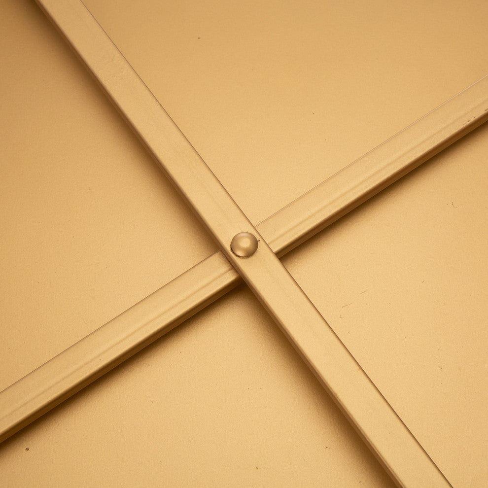 27.00"H Deluxe Metal Mirrored Bar Cart, Golden, Round