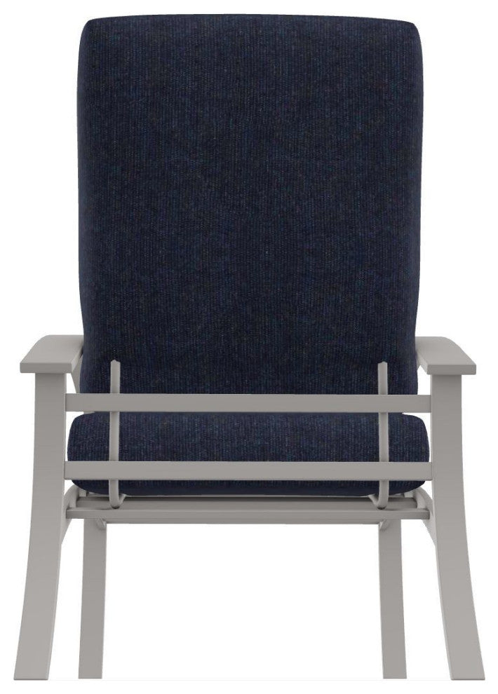 Belle Isle Cushion Deep Seating Outdoor Armchair, Indigo/Warm Gray