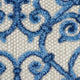 Nourison Aloha 2'3" x 10' Grey Blue Contemporary Rug