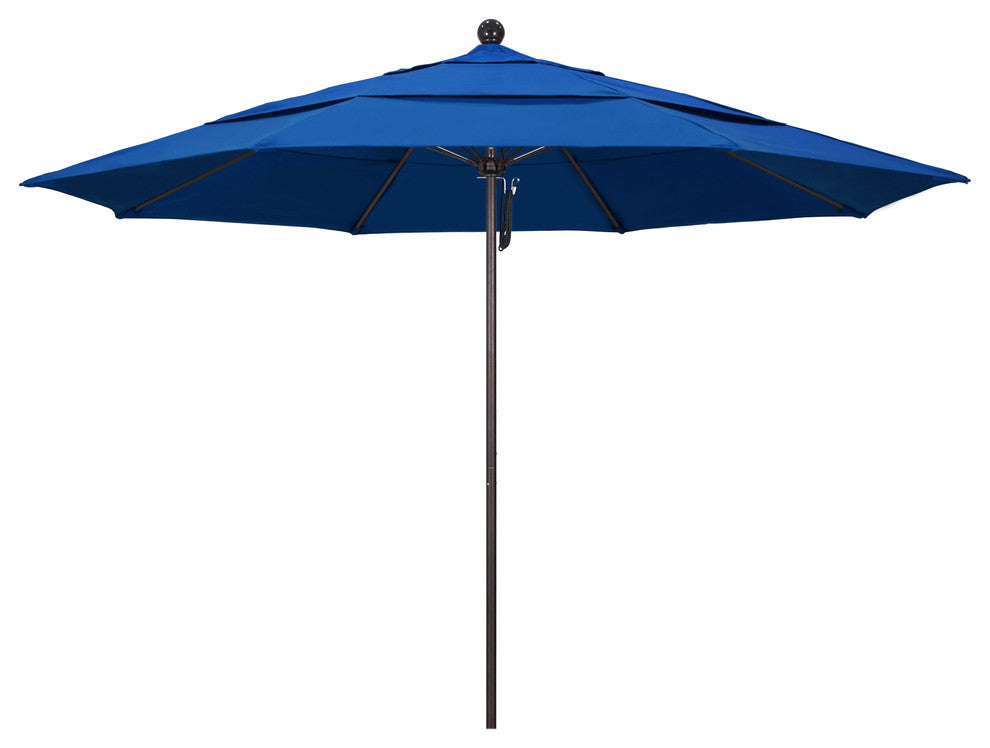 11' Fiberglass Umbrella Bronze, Pacifica, Pacific Blue, 11'