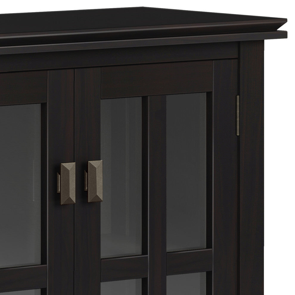 Artisan SOLID WOOD Low Storage Cabinet in Hickory Brown