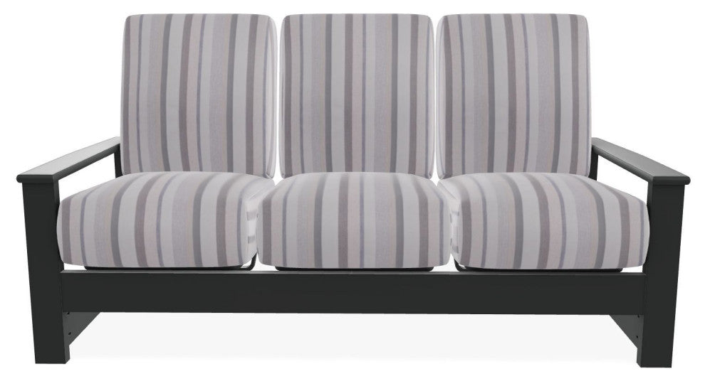 Leeward Deep Seat 3-Seat Outdoor Sofa, Sensory Dove/Graphite