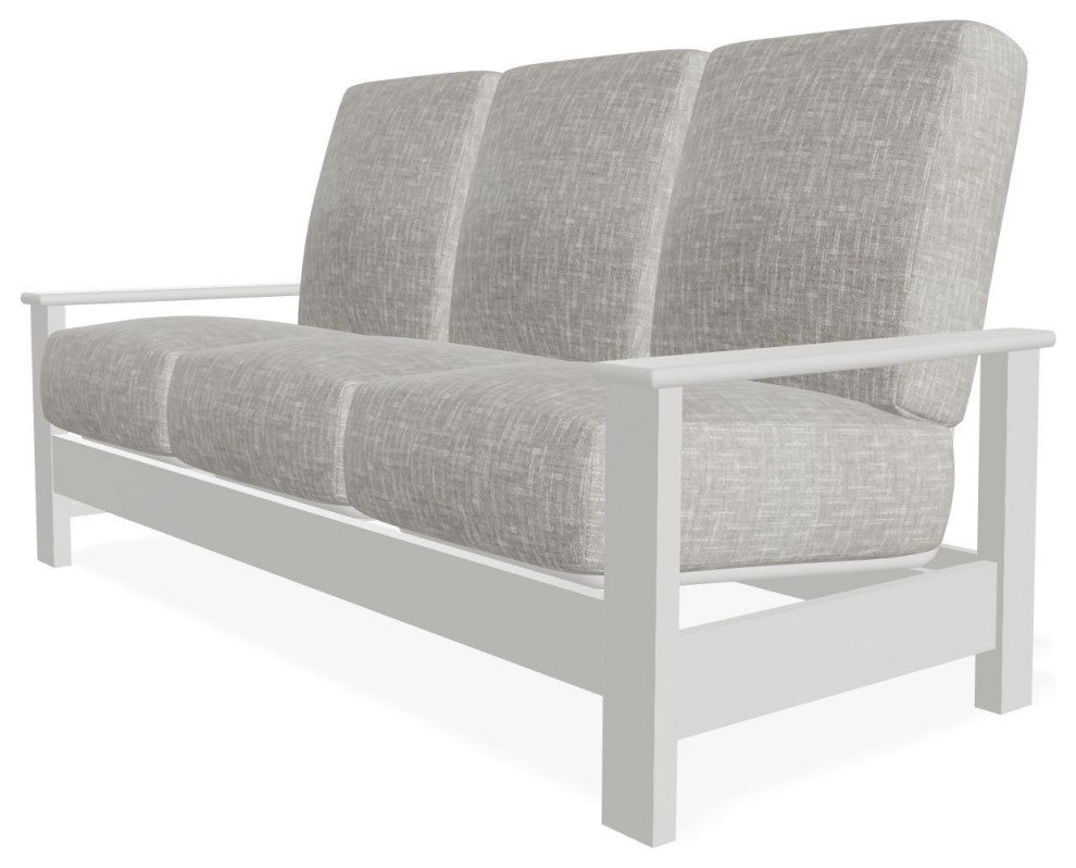 Leeward Deep Seat 3-Seat Outdoor Sofa, Hither Pewter/Snow
