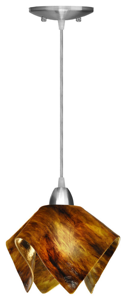 Small Jezebel Signature Flame Pendant, Earth, Nickel Base