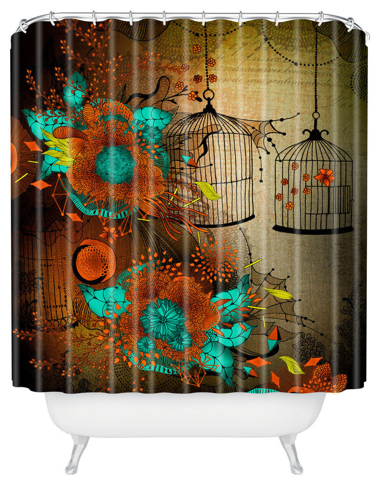 Iveta Abolina Rusty Lace Shower Curtain