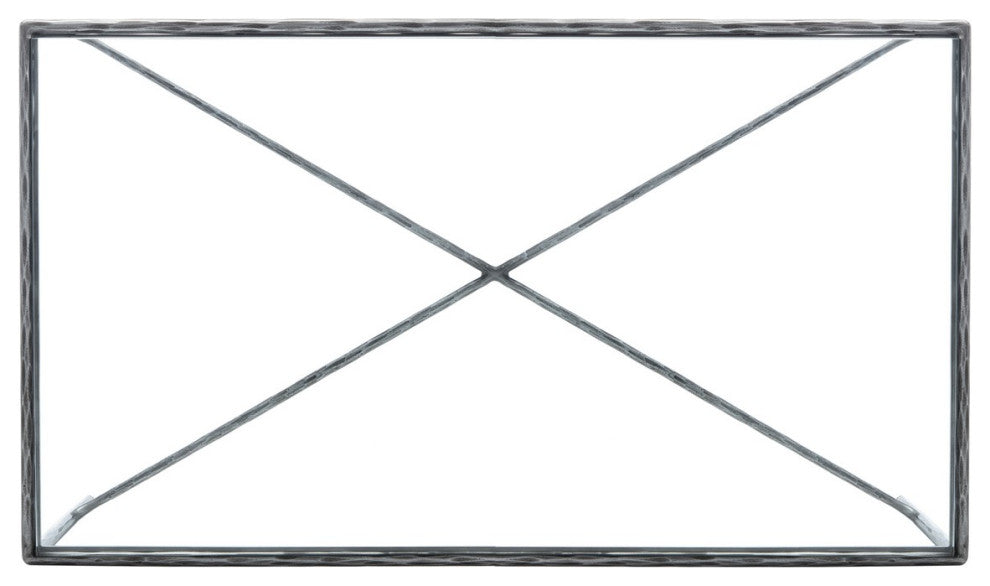 Safavieh Couture Jessa Rectangle Metal Coffee Table, Silver