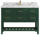 Parker 48" Single Sink Bath Vanity, Lafayette Green 2" Viola Brown
