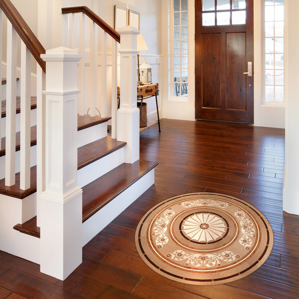 Brazilian Flair Wood Medallion, 36" Unfinished, 3/4" Thick