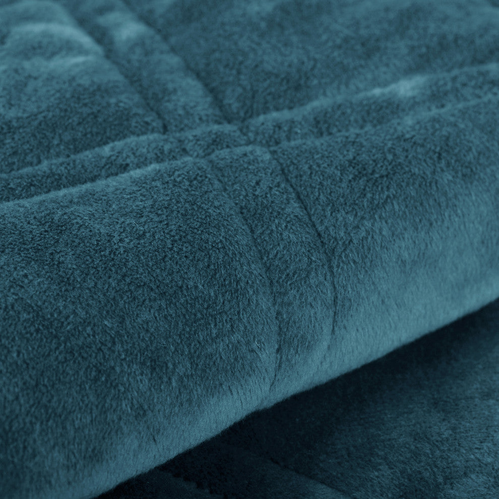 Supersoft Microplush Quilted 4-Piece Bed Spread Set, Blue Sapphire, Queen