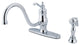 Single Handle 8" Centerset Kitchen Faucet with Side Sprayer KS1571TLBS