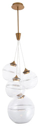 Bistro LED 3000K, Aged Brass, Chandelier, 4-Light