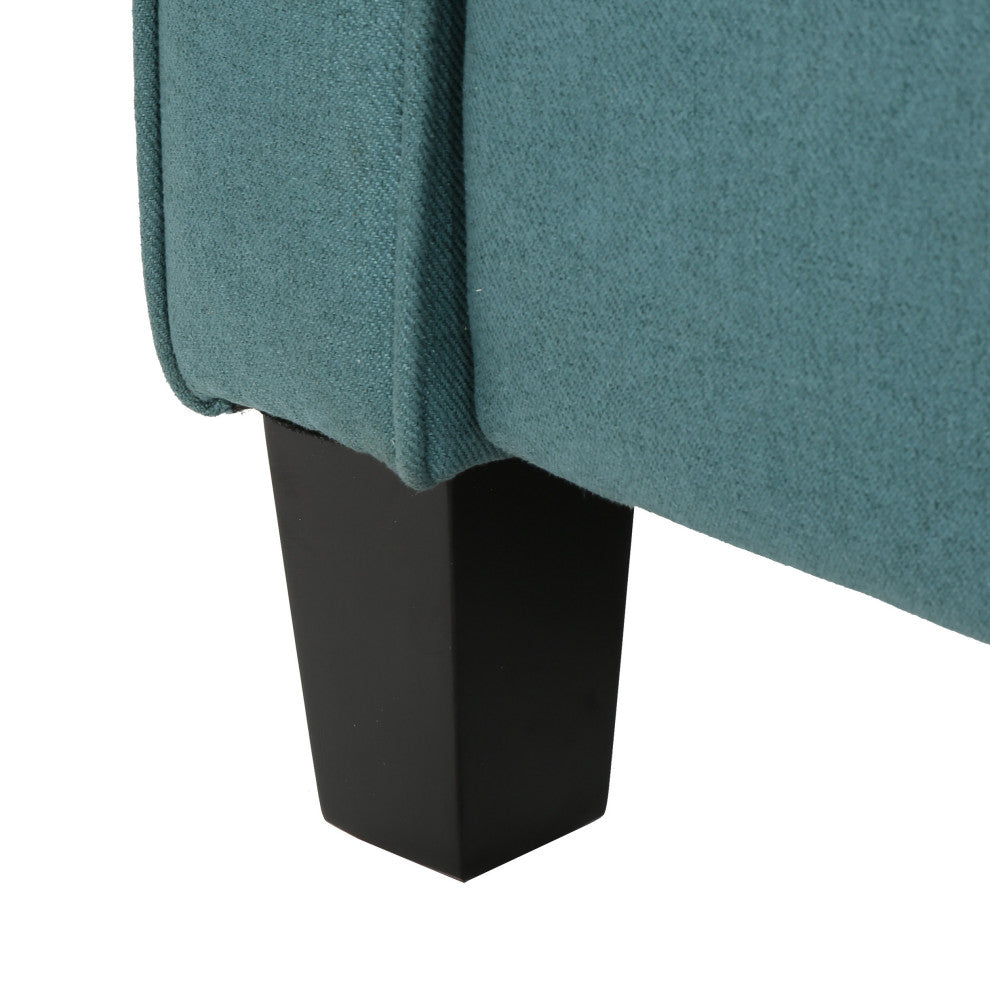 GDF Studio Thelma Traditional Fabric Recliner, Dark Teal