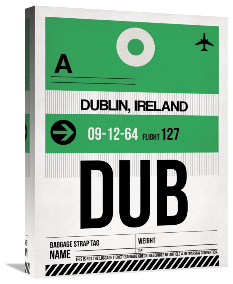 "DUB Dublin Luggage Tag 1" Fine Art Print