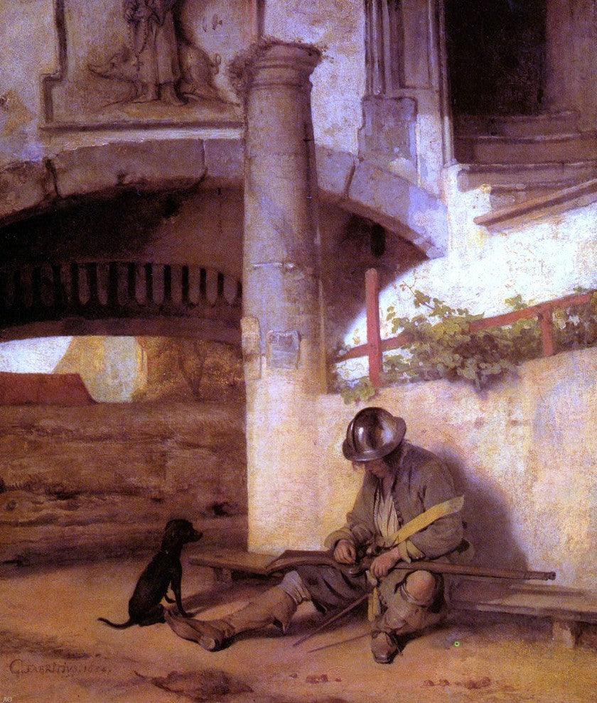 Carel Fabritius the Sentry Premium Canvas Print