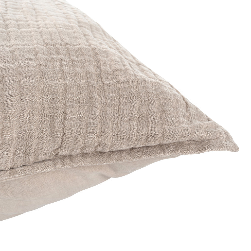 Camille Linen Sham, Natural, Euro Size