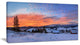 "Snowy Colorful Dawn in Mountains" Landscape Wall Wall Art, 40"x20"