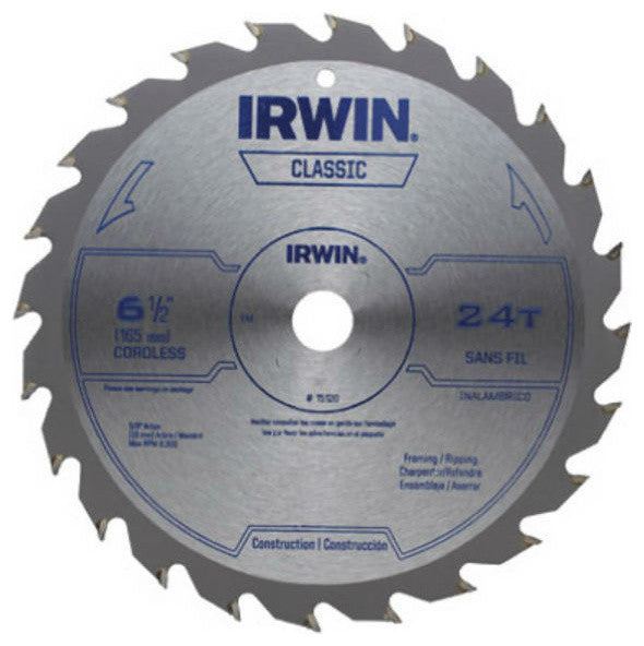 Irwin® 15120 Classic Series Circular Saw Blade, 24 Tooth, 6-1/2"