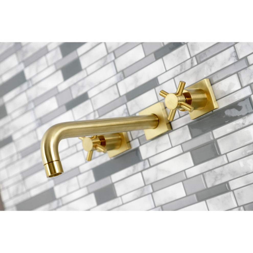 KS6027DX Wall Mount Tub Faucet, Brushed Brass