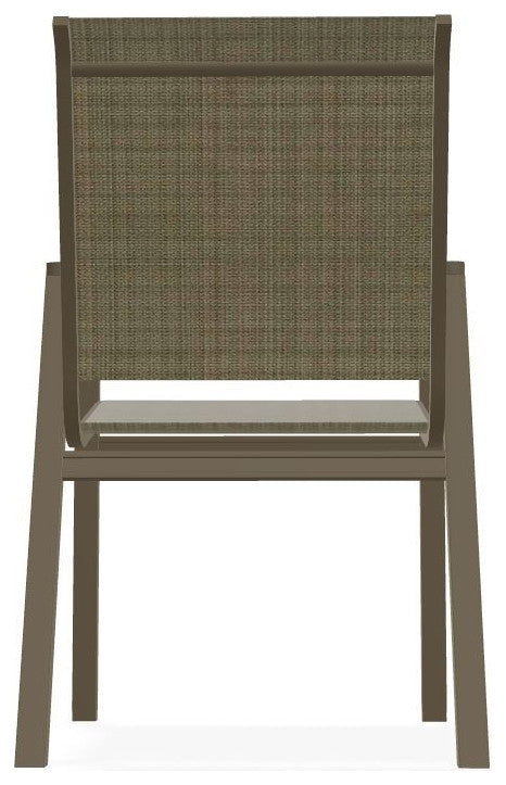 Bazza Sling Stackable Outdoor Dining Chair, Elevation Stone/Beachwood