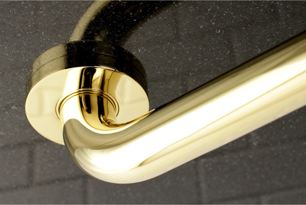 Kingston Brass 12" Decorative ADA Grab Bar, Polished Brass