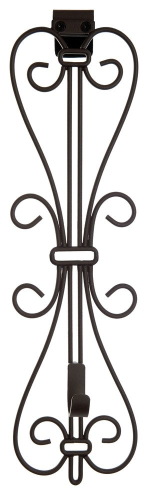 Adjustable Wreath Hanger for Door, Elegant, Brown