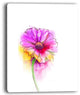 "Purple Yellow Gerbera Flower" Flower Canvas Wall Art, 12"x20"