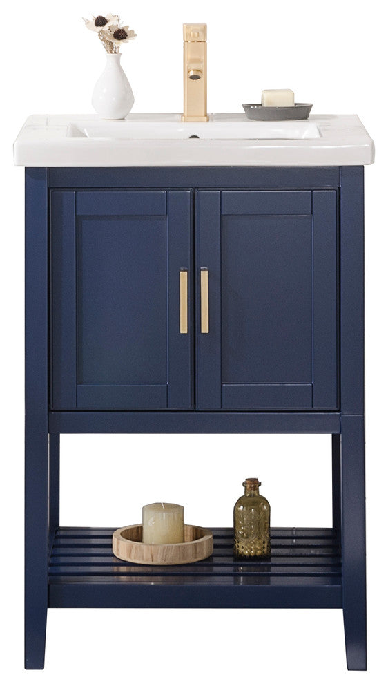 Legion Furniture Colby Single-Sink Vanity, Blue, 24"