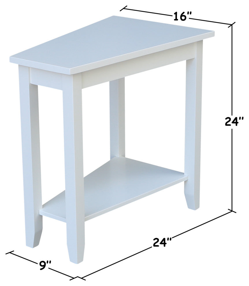 Keystone Accent Table, White