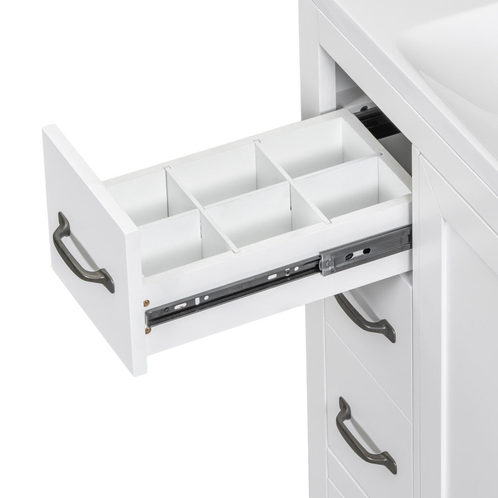 36" Freestanding Bath Vanity Cabinet Without Top, White