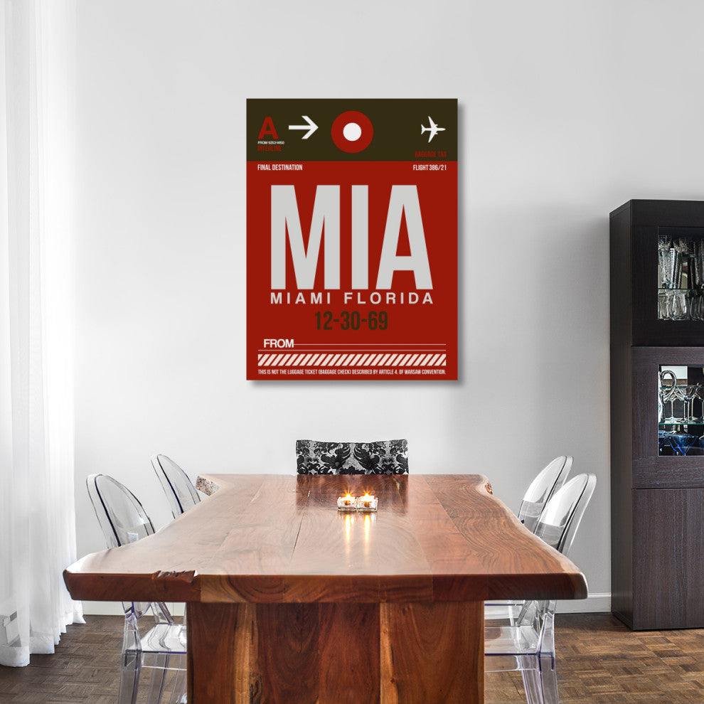 "MIA Miami Luggage Tag 2" Fine Art Print