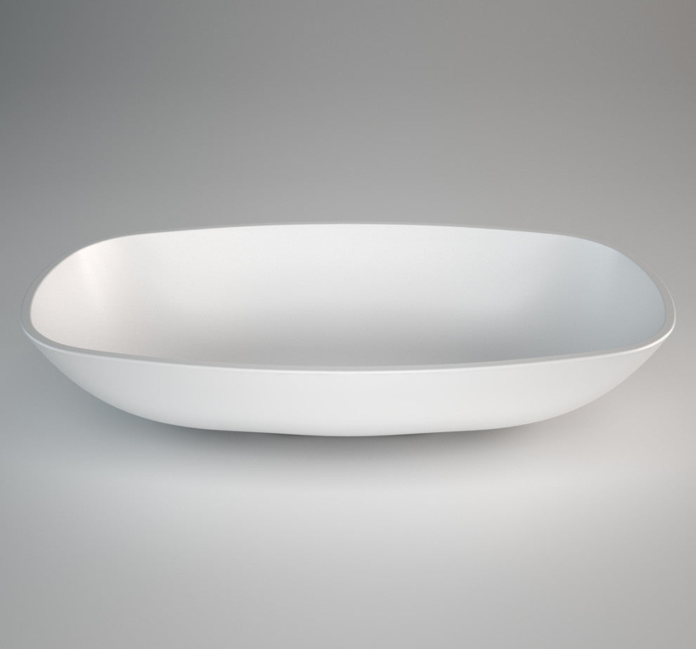 Gamma Modern Bathroom Sink, White