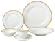 24 Piece Gold Porcelain Dinnerware Service for 4-Georgette