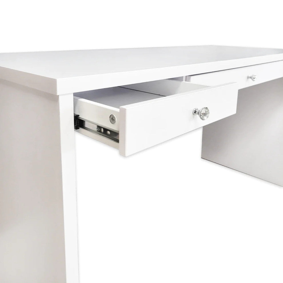 SlayStation Marie Vanity Table with Drawer, White