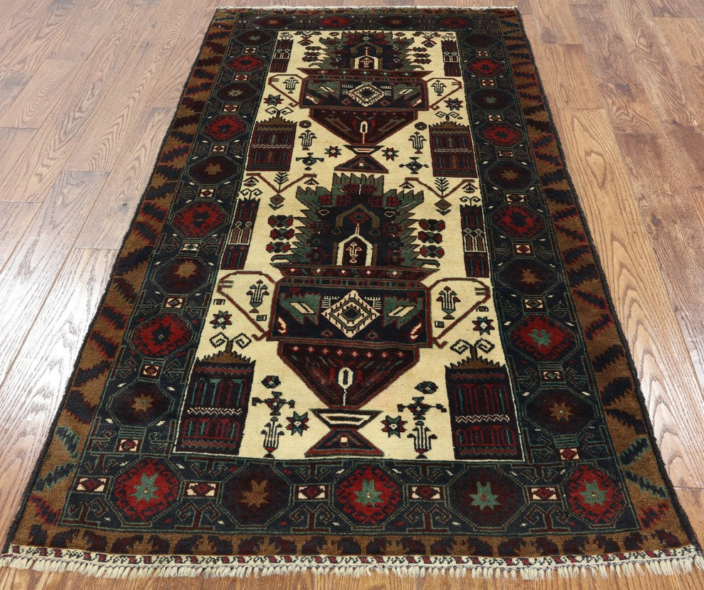 3'x6 Hand Knotted Persian Area Rug, W2420