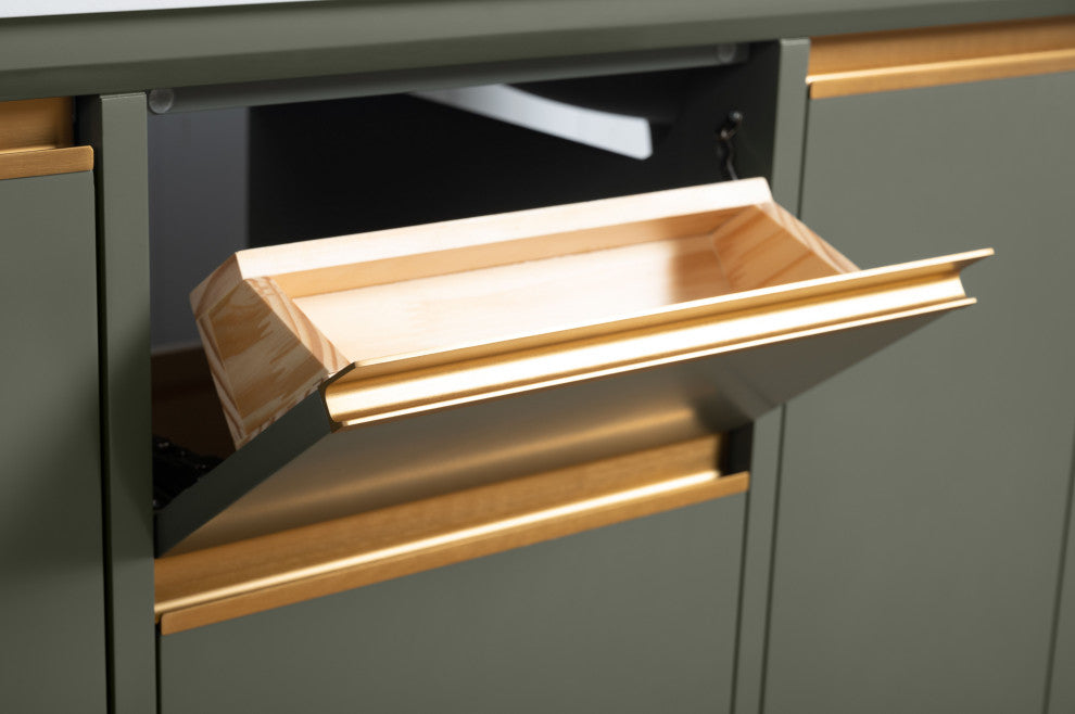 Vanity Art Bathroom Vanity With Sink, Vintage Green, 54" Double